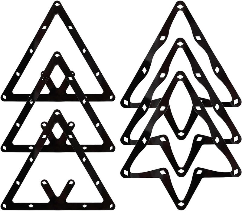 CTWHA 6PCS Black 8 Ball Positioning Paper Billiard Positioning Sticker Magic Ball Positioning Film Billiard Triangle Cue Accessories Billiard Positioning Paper Positioning Sticker Black - Image 1